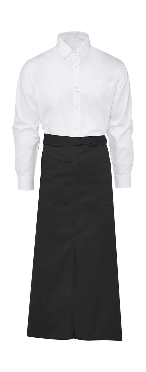 BERLIN Long Bistro Apron with Vent and Pocket — SG Accessories - BISTRO personnalisable