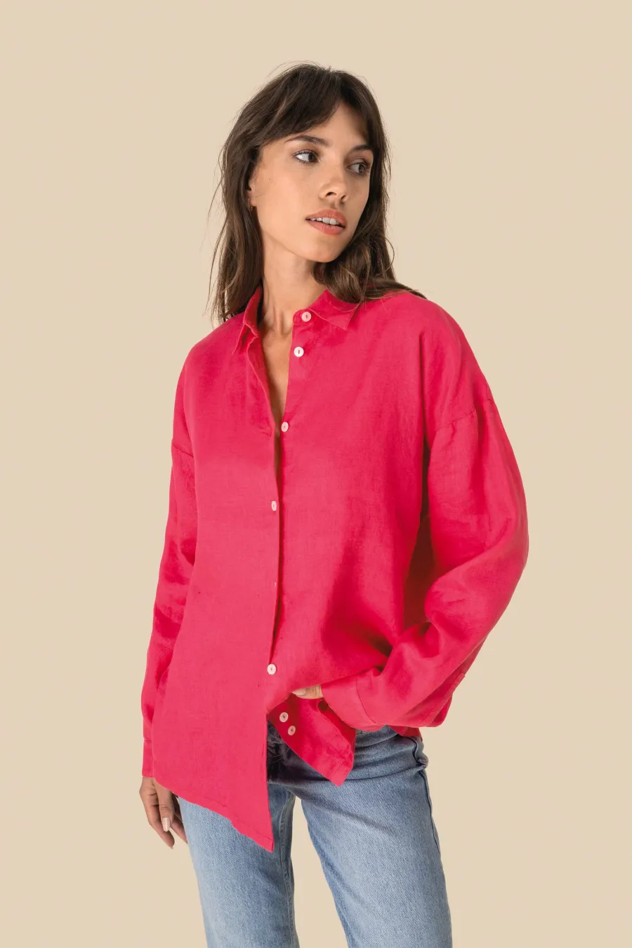 Chemise oversize en lin femme — Spasso personnalisable