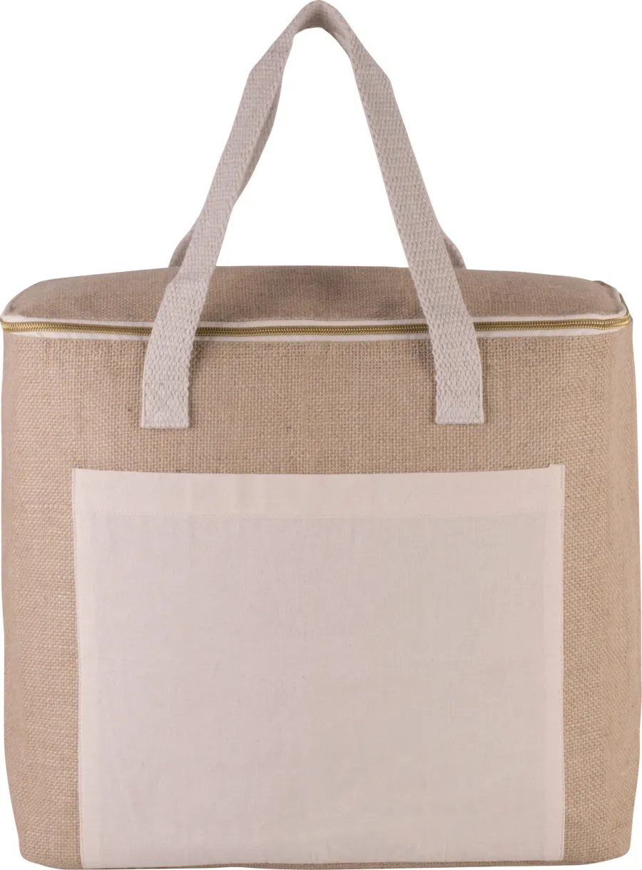 Sac isotherme en jute - grand modèle — Kimood personnalisable