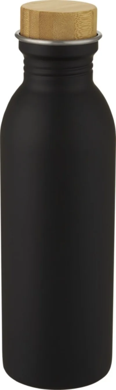 Bouteille de sport Kalix 650 ml en acier inoxydable coloris noir