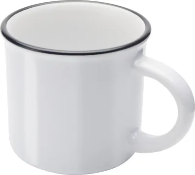 Mug Bari en céramique de 240 ml avec finition brillante coloris blanc