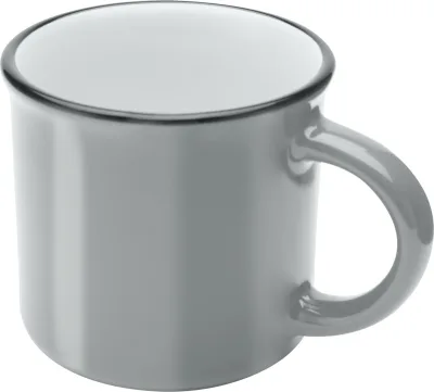 Mug Bari en céramique de 240 ml avec finition brillante coloris gris