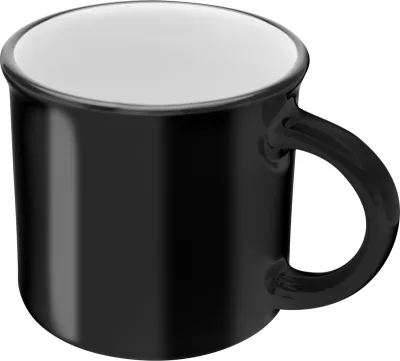 Mug Bari en céramique de 240 ml avec finition brillante coloris noir