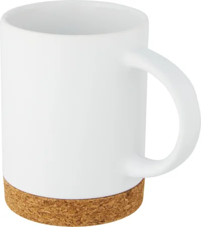 Tasse Neiva de 425 ml en céramique avec base en liège personnalisé avec logo — Perstil Lyon
