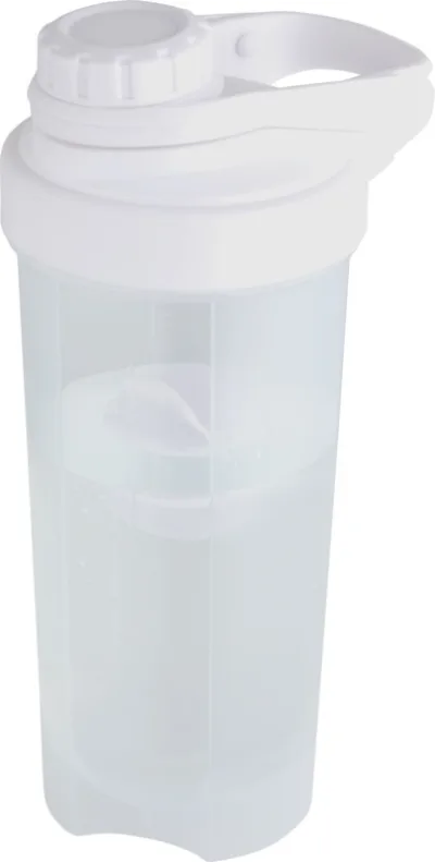 Bouteille de sport Forza de 700 ml avec bille de shaker coloris blanc