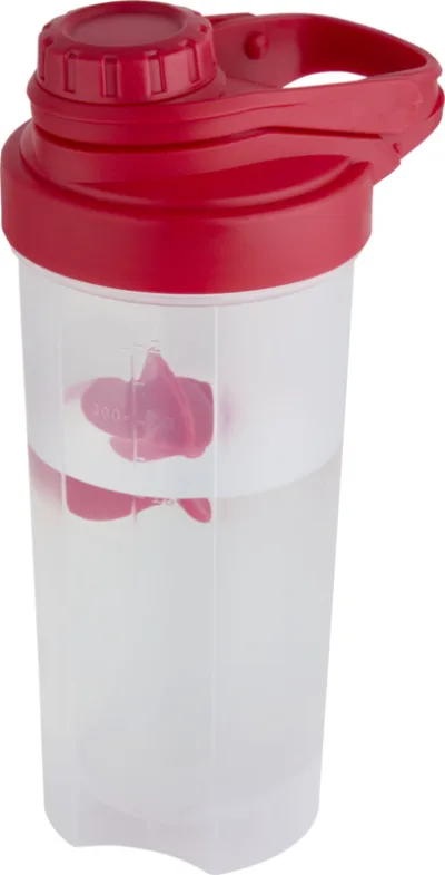 Bouteille de sport Forza de 700 ml avec bille de shaker coloris rouge