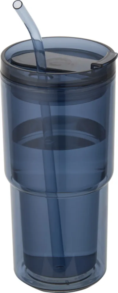 Gobelet en plastique à double paroi Archer de 480 ml coloris bleu océan