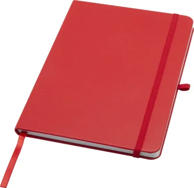 Carnet A5 Teak ligné recyclé à couverture rigide coloris rouge