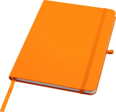 Carnet A5 Teak ligné recyclé à couverture rigide coloris orange