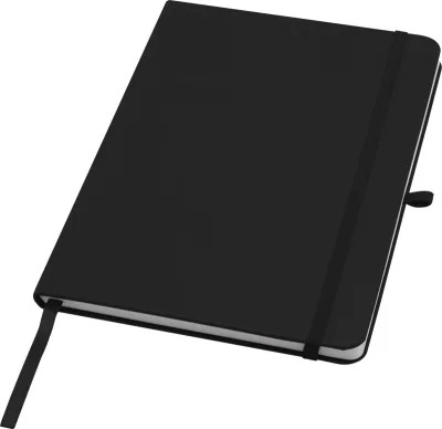 Carnet A5 Teak ligné recyclé à couverture rigide coloris noir