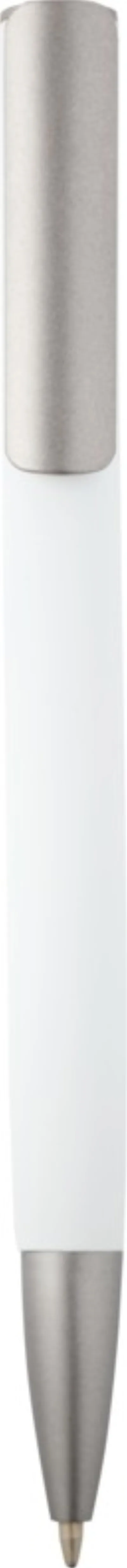 Stylo bille Ziguur en aluminium recyclé (encre noire) coloris blanc
