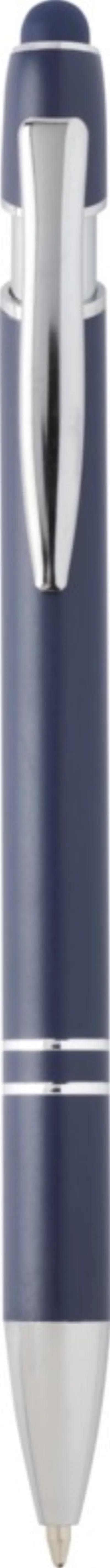 Stylo bille Kish avec finition argentée coloris marine