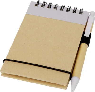 Bloc-notes recyclé format A7 avec stylo Zuse coloris lilas