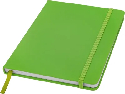 Carnet de notes A5 Spectrum à couverture rigide coloris citron vert