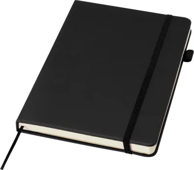 Carnet Liss A5 à couverture rigide en plastique recyclé coloris noir