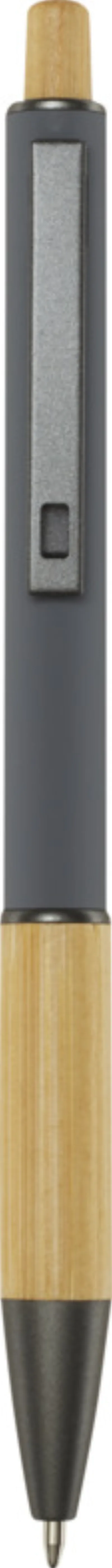 Stylo bille en aluminium recyclé Darius (encre bleue) coloris gris