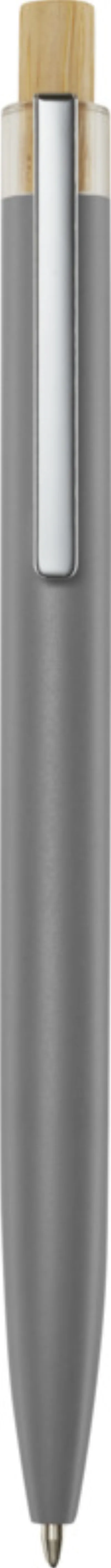 Stylo bille en aluminium recyclé Nooshin (encre bleue) coloris gris