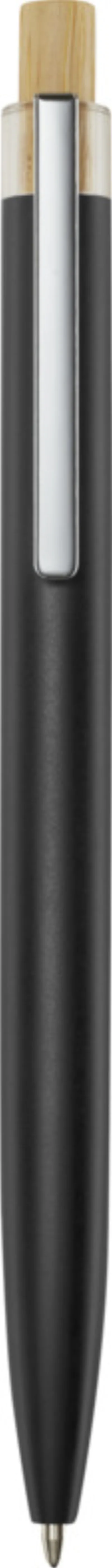 Stylo bille en aluminium recyclé Nooshin (encre bleue) coloris noir