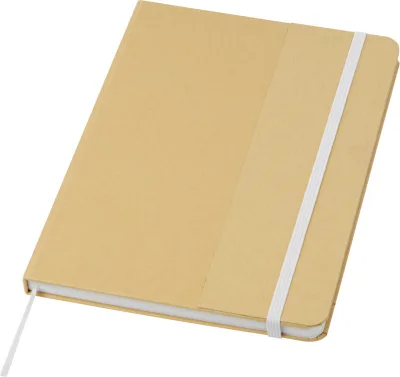 Carnet à couverture rigide A5 Nelida en carton recyclé personnalisé avec logo — Perstil Lyon