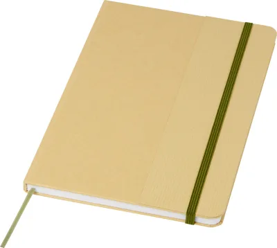 Carnet à couverture rigide A5 Nelida en carton recyclé coloris vert forêt