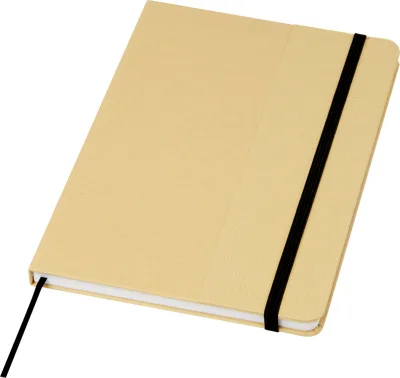 Carnet à couverture rigide A5 Nelida en carton recyclé coloris noir