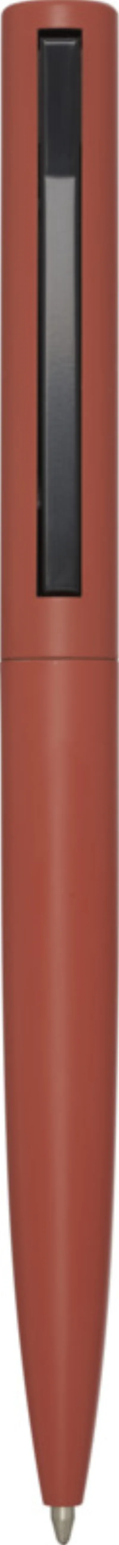 Stylo bille en aluminium recyclé Juana (encre bleue) coloris brique