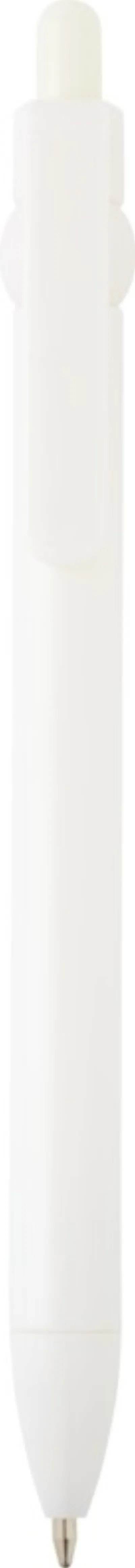 Stylo bille Fidget en plastique recyclé (encre noire) coloris blanc