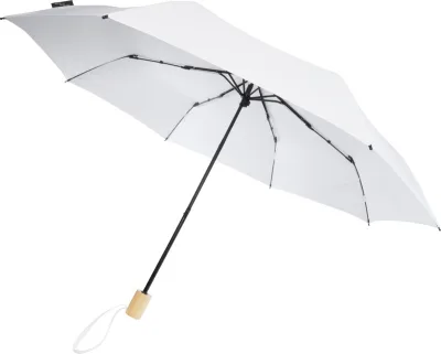 Parapluie 21" pliable windproof en PET recyclé Birgit personnalisé avec votre logo — parapluie publicitaire Perstil Lyon