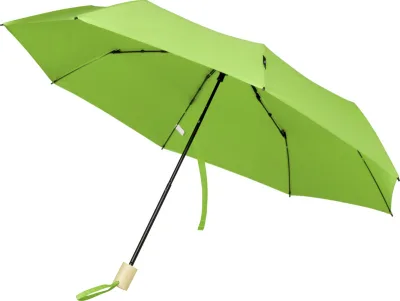 Parapluie 21" pliable windproof en PET recyclé Birgit coloris citron vert