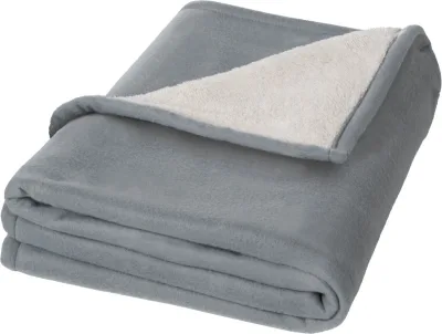 Plaid Springwood en polaire sherpa douce coloris gris