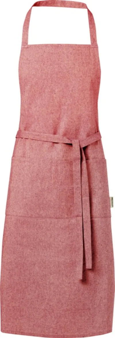 Tablier Pheebs en coton recyclé de 200 g/m² coloris rouge