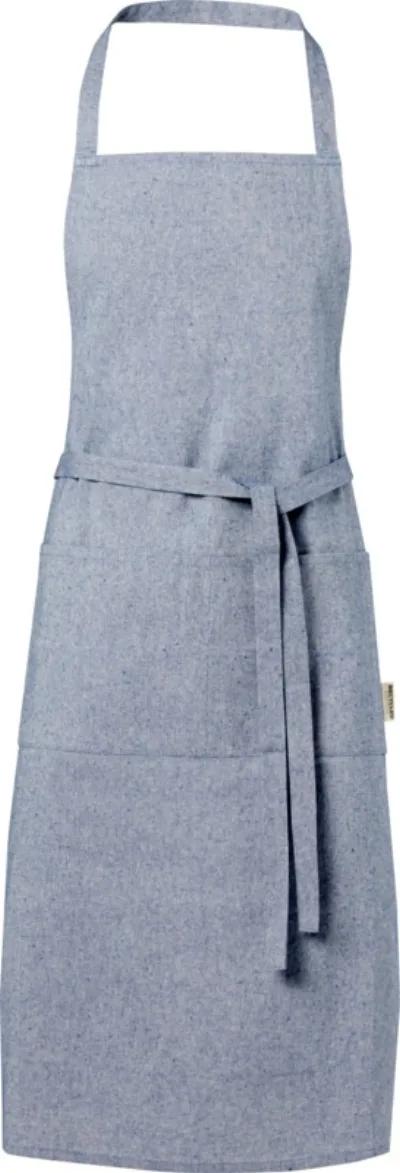Tablier Pheebs en coton recyclé de 200 g/m² coloris bleu bruyère