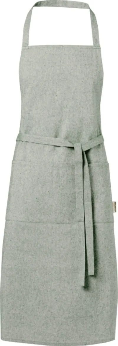 Tablier Pheebs en coton recyclé de 200 g/m² coloris vert bruyère