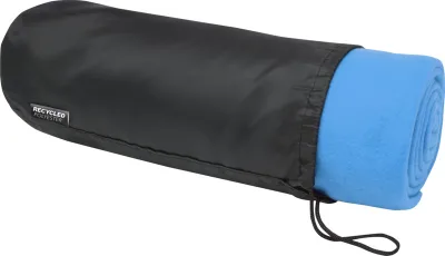 Couverture Willow en polaire RPET certifiée GRS coloris bleu process