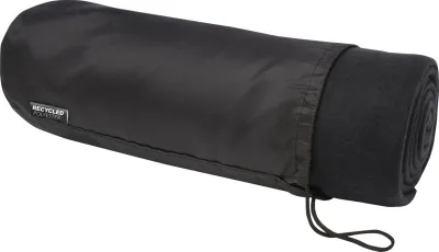 Couverture Willow en polaire RPET certifiée GRS coloris noir