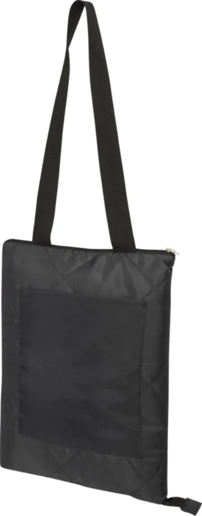 Nappe de pique-nique en polyester recyclé GRS Clary coloris noir