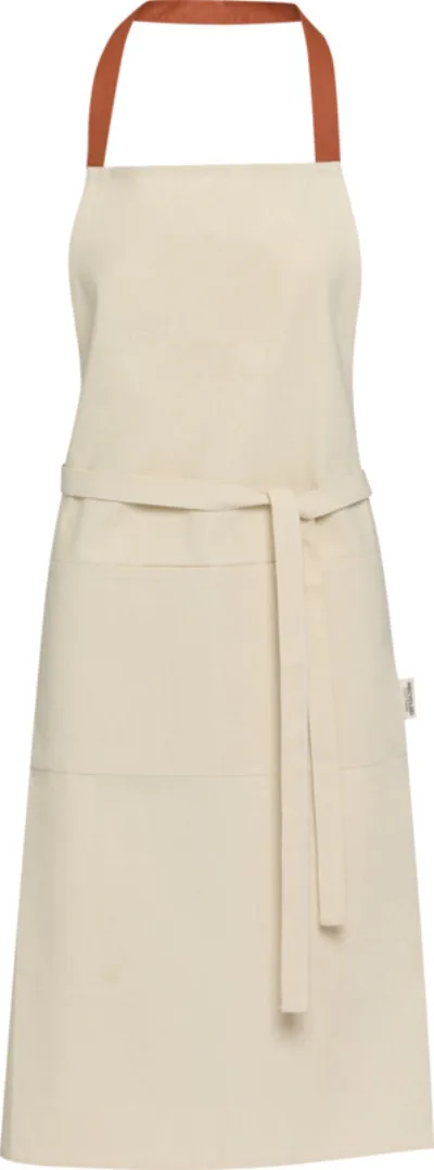 Tablier Nia en coton recyclé 200 g/m² coloris brique