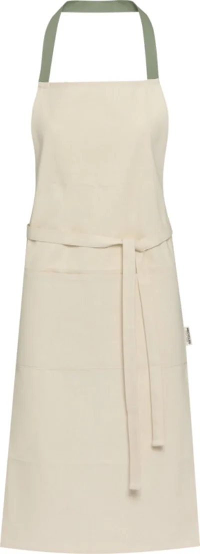Tablier Nia en coton recyclé 200 g/m² coloris vert bruyère