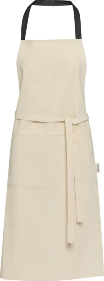 Tablier Nia en coton recyclé 200 g/m² coloris noir