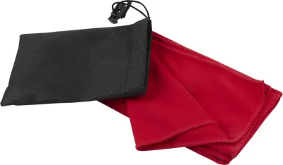Serviette de sport Lucas en rPET 30 x 80 cm coloris rouge