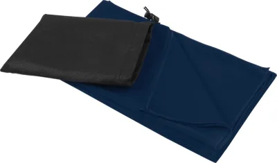 Serviette de sport Lucas en rPET 70 x 140 cm coloris marine