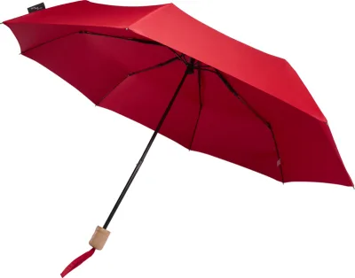 Parapluie pliable 21" RPET Dane coloris rouge