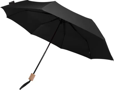 Parapluie pliable 21" RPET Dane coloris noir