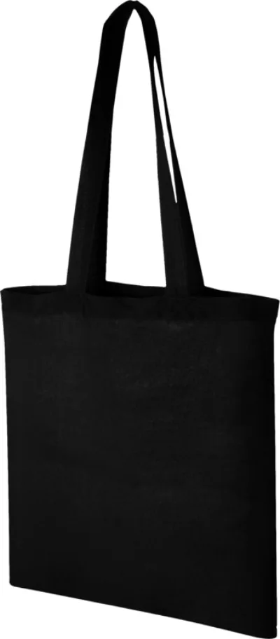Sac shopping coton Carolina 100 gr/m² 7L coloris noir