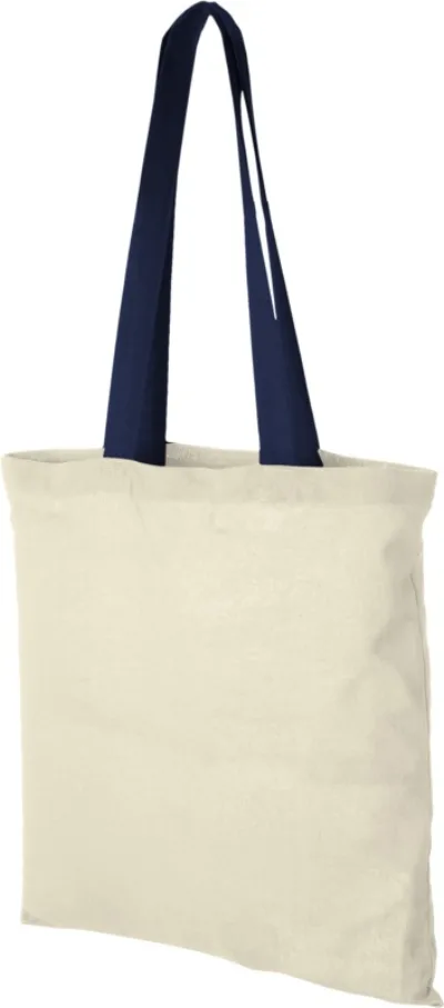 Sac coton Nevada 100 gr/m² avec poignées de couleur 7L coloris marine