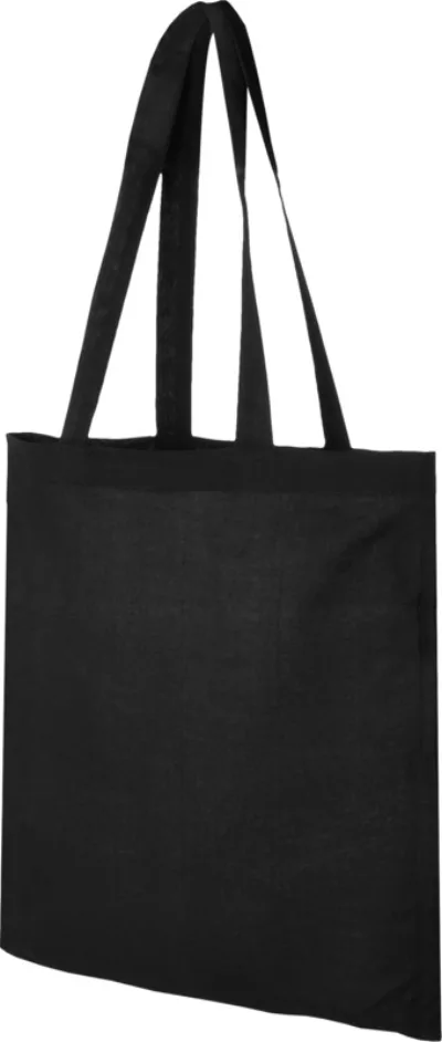 Sac shopping coton Madras 140 gr/m² 7L coloris noir
