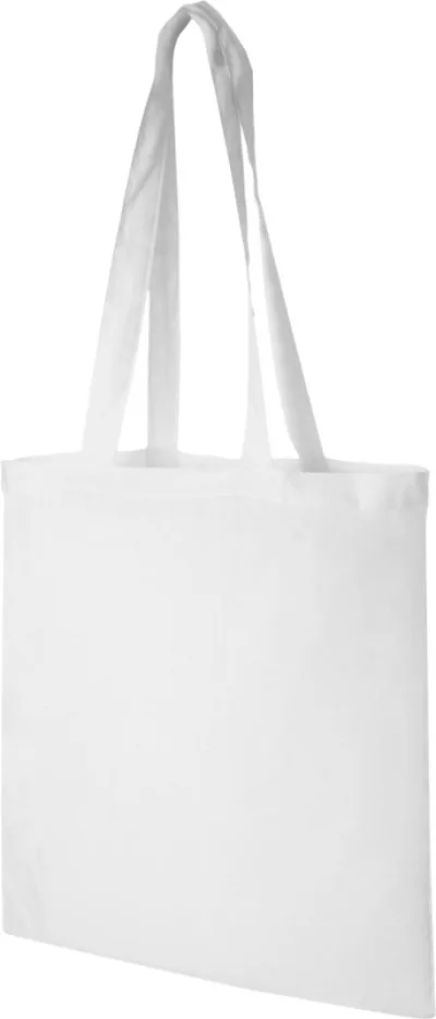 Sac shopping coton Madras 140 gr/m² 7L coloris blanc