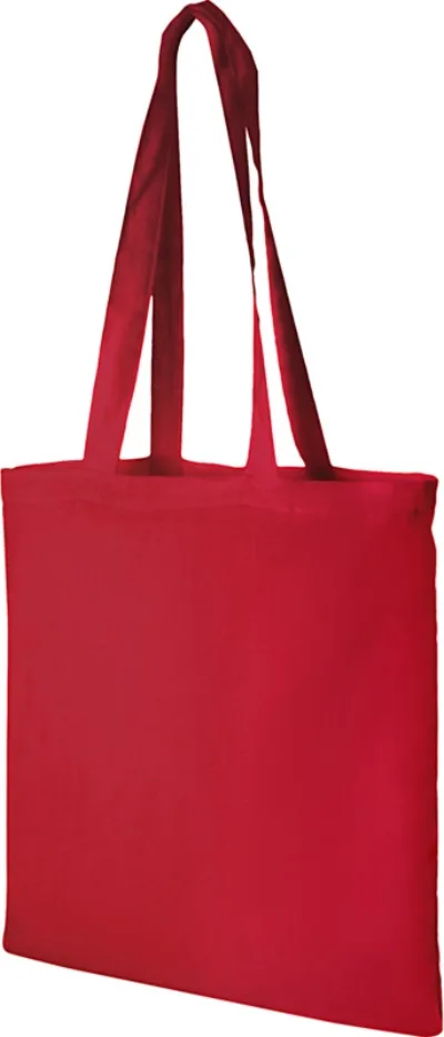 Sac shopping coton Madras 140 gr/m² 7L coloris rouge