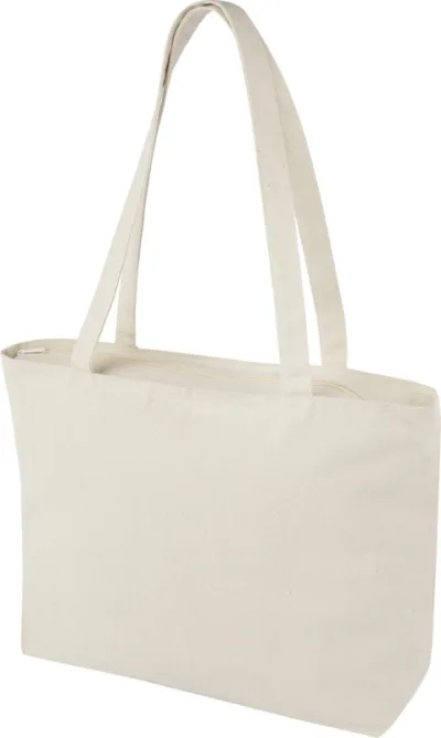 Sac shopping zippé coton 320 g/m² Ningbo 15L coloris naturel