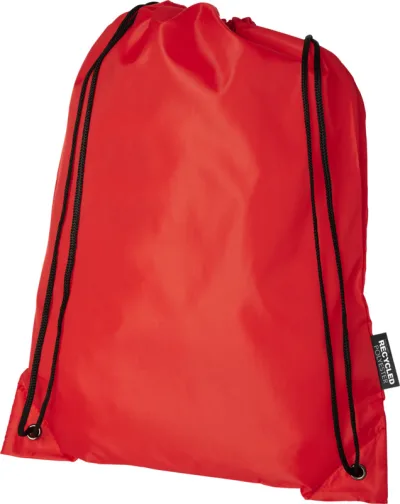 Sac à dos RPET Oriole avec cordon de serrage 5L coloris rouge
